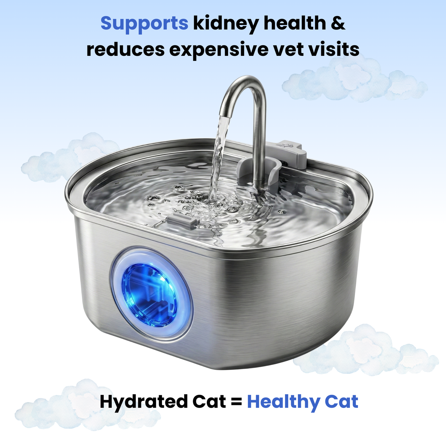 Glowin Stainless Steel Water Fountain