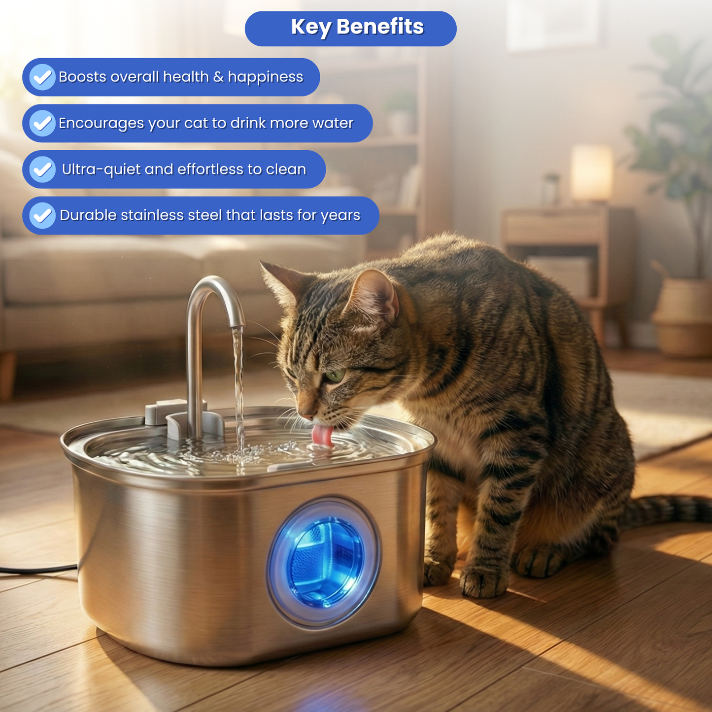 Glowin Stainless Steel Water Fountain