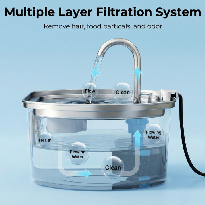 Glowin Stainless Steel Water Fountain