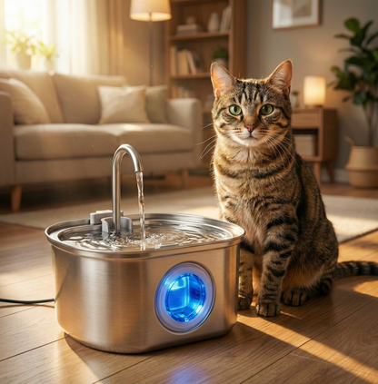 Purrify Stainless Steel Water Fountain
